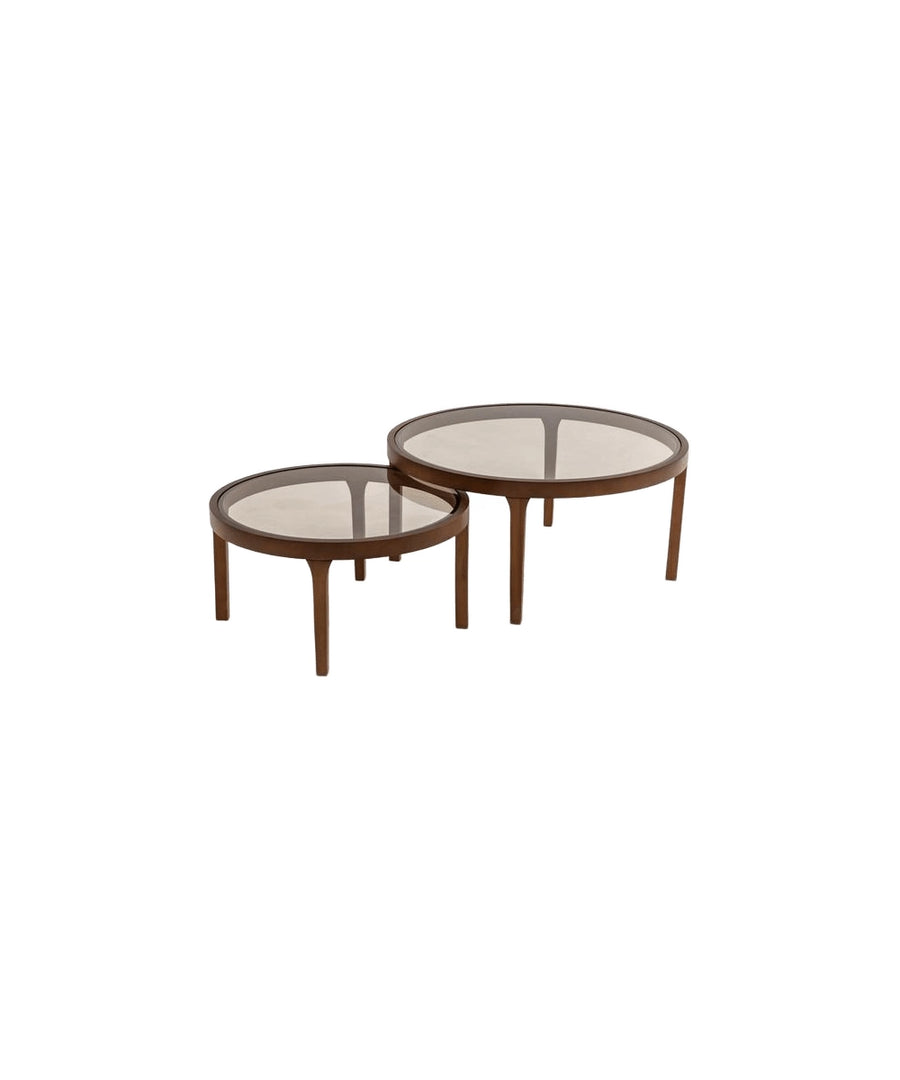 סט זוג שולחנות ROUND COCONUT