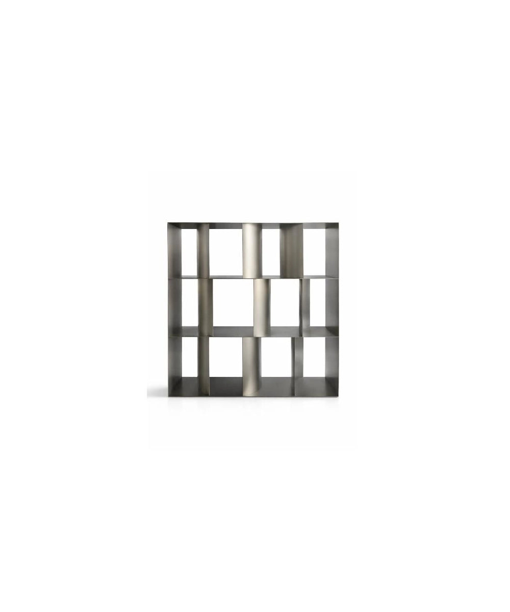 ספריית STEEL RHYTHM COMPACT נירוסטה מוברשת