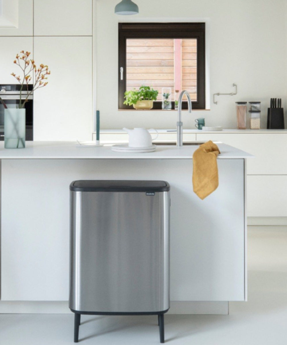 פח אשפה ניקל מוברש 60 ליטר BRABANTIA