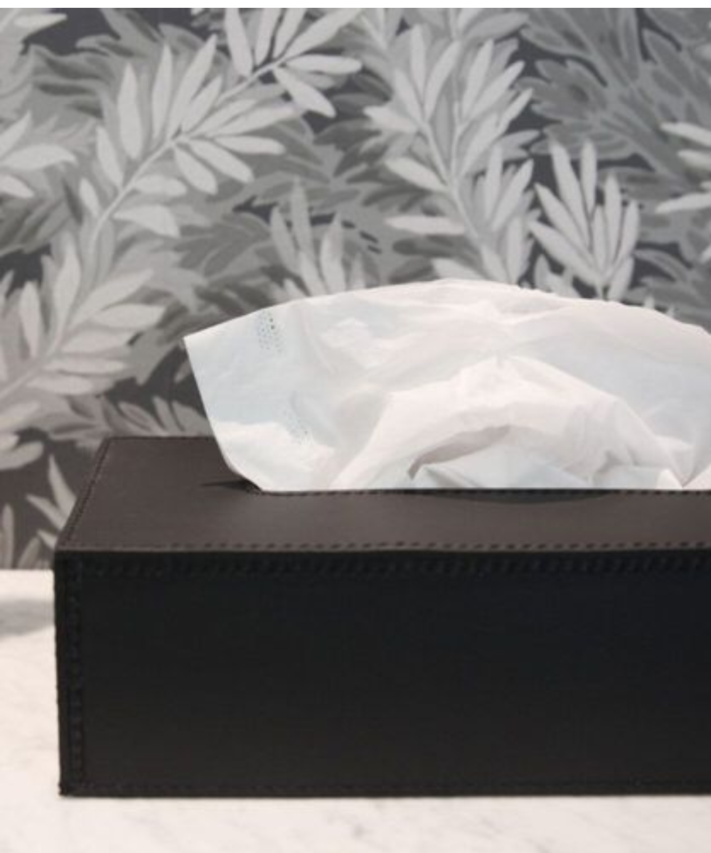 קופסת טישו מעור ממוחזר