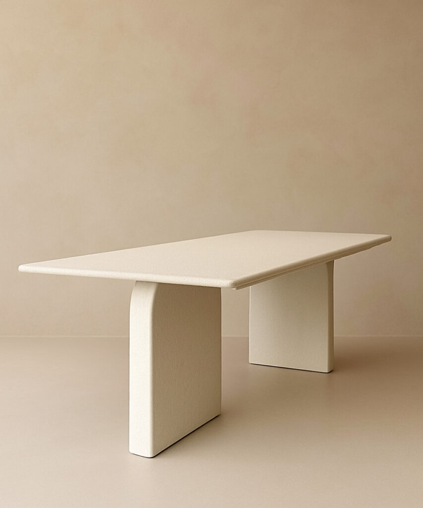 שולחן אוכל עץ בציפוי צביעה מינרלית NUVIA