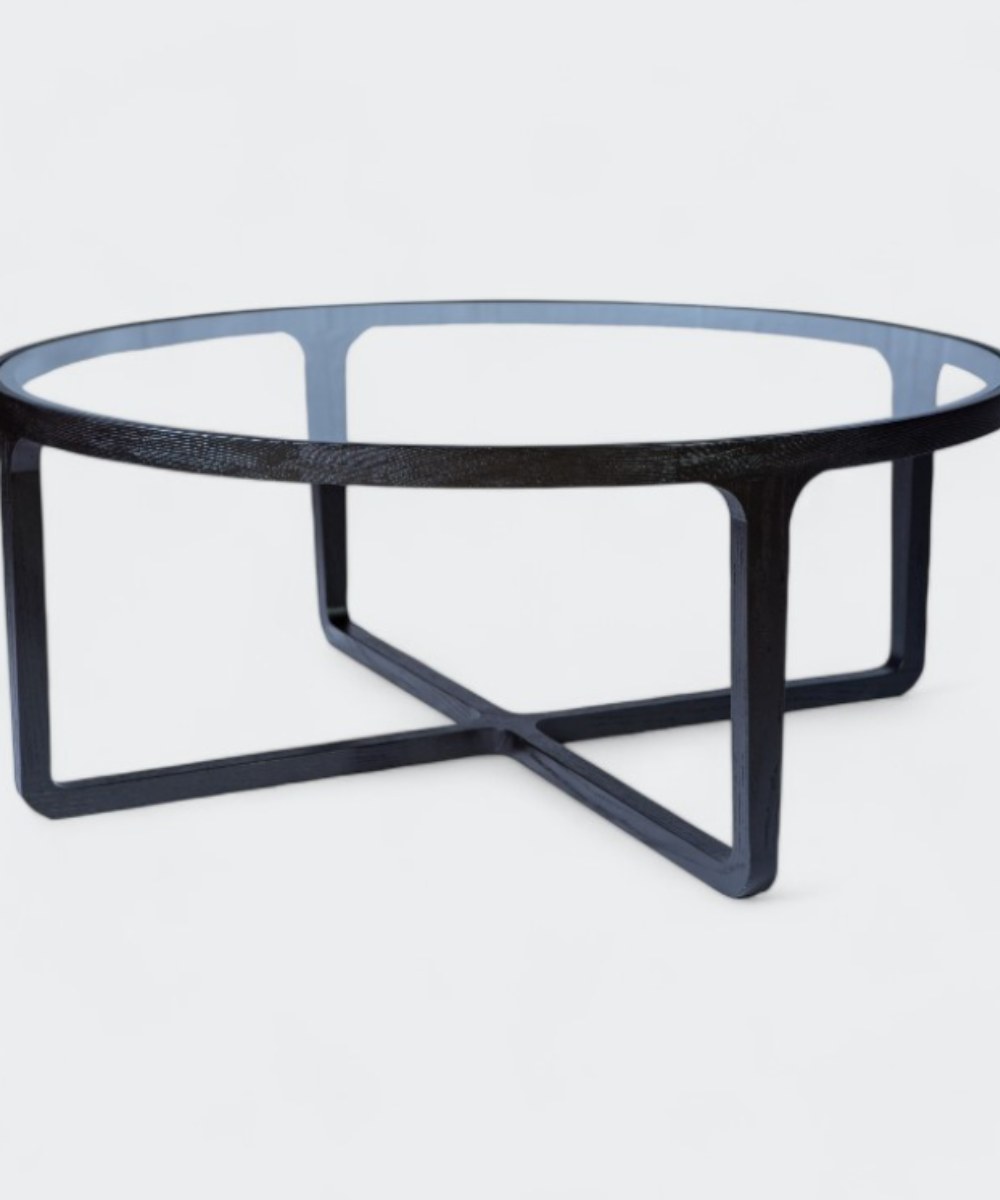 שולחן קפה עגול עם משטח זכוכית HAVANA ROUND – תמונה 5