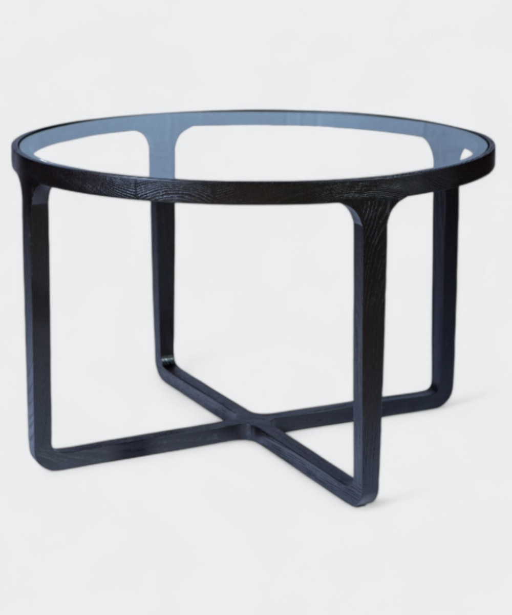 שולחן קפה עגול עם משטח זכוכית HAVANA ROUND – תמונה 6