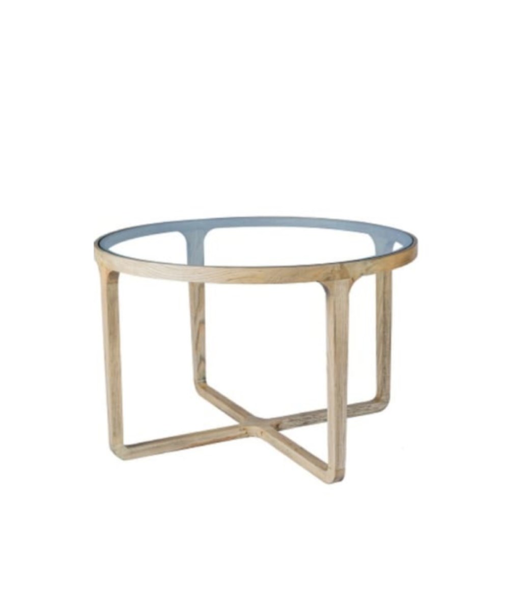 שולחן קפה עגול עם משטח זכוכית HAVANA ROUND – תמונה 4