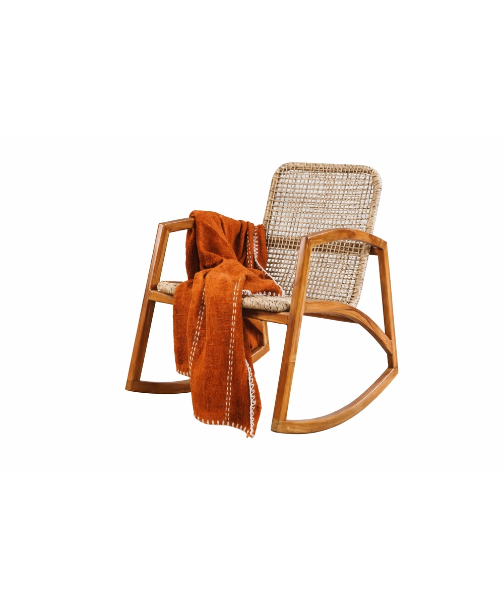 כיסא נדנדה עץ טיק TEKA