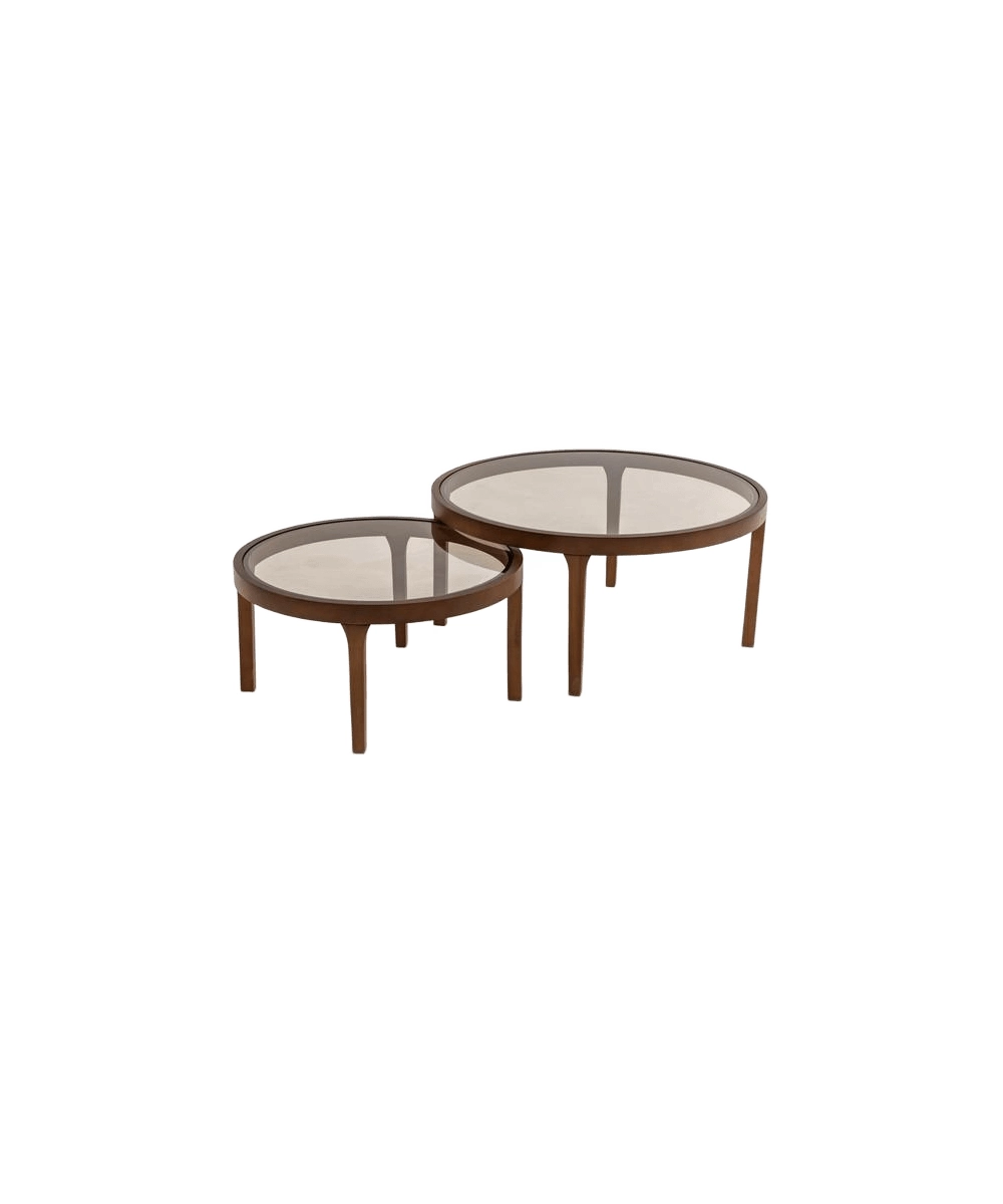 סט זוג שולחנות ROUND COCONUT