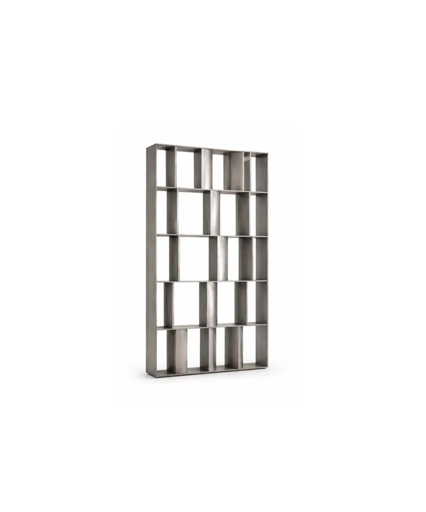 ספריית STEEL RHYTHM נירוסטה מוברשת