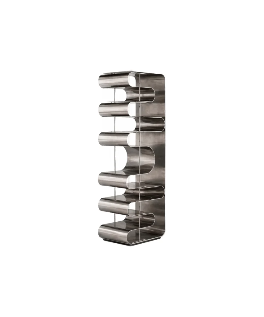 ספריית CONTOUR נירוסטה מוברשת