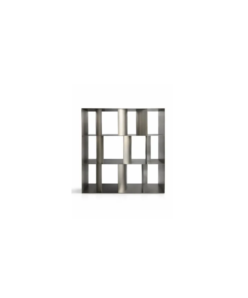 ספריית STEEL RHYTHM COMPACT נירוסטה מוברשת