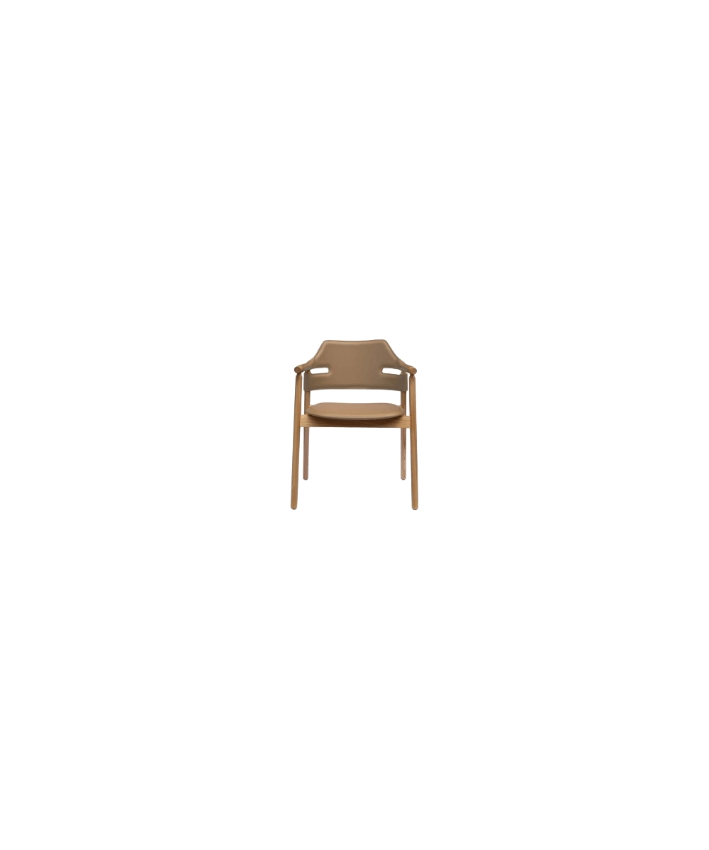 Alternative view of כיסא אוכל SELENA רגלי אלון