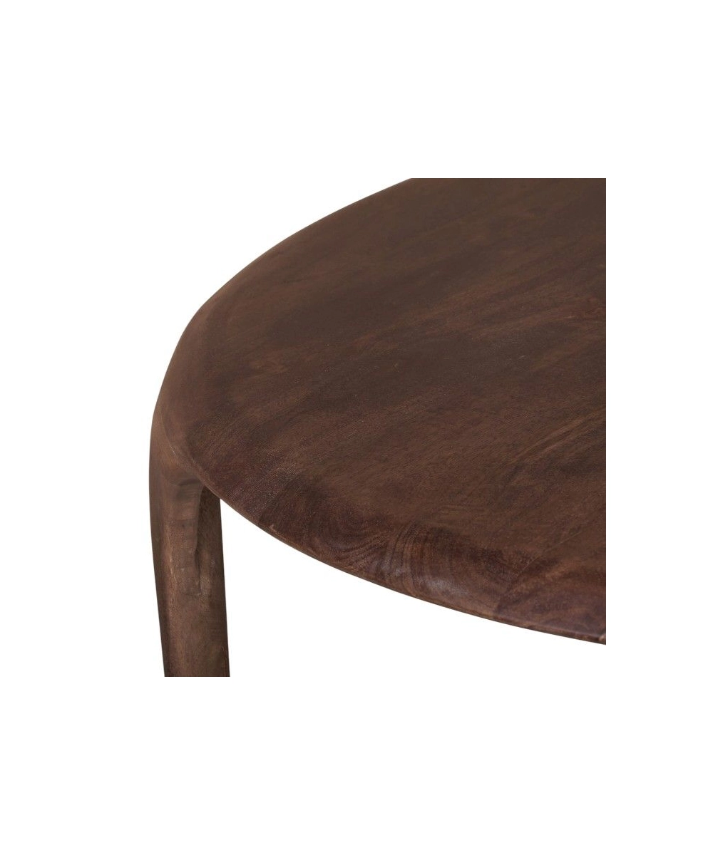 שולחן אוכל OLIVER ROUND BROWN – תמונה 4