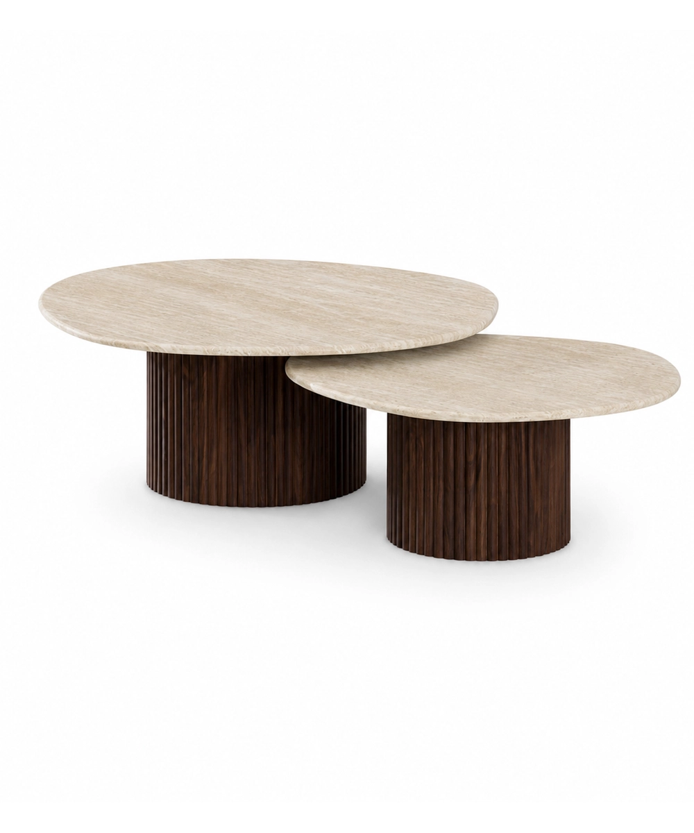 סט שולחנות סלון ROUND TRV